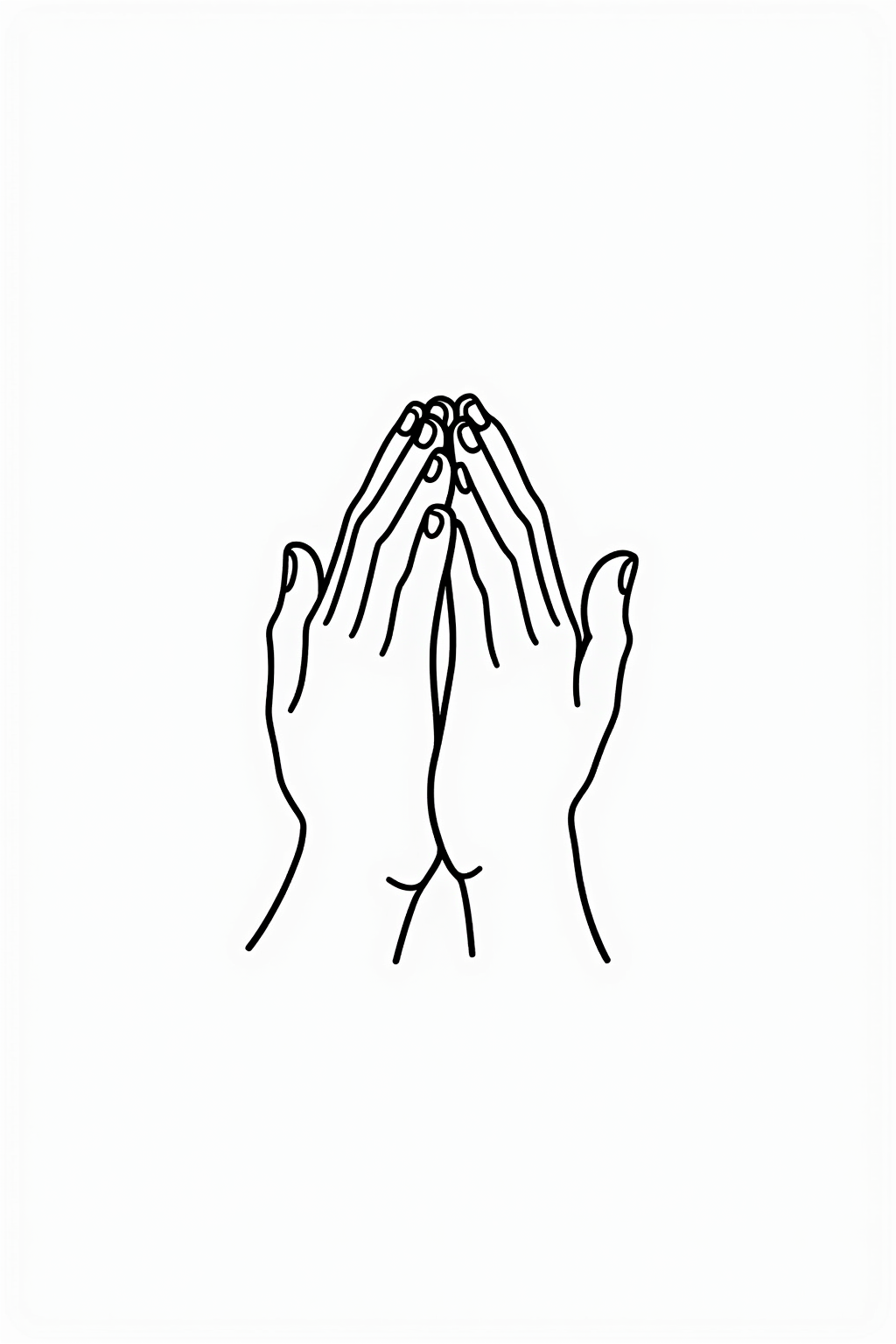Printable Easter coloring page of praying hands