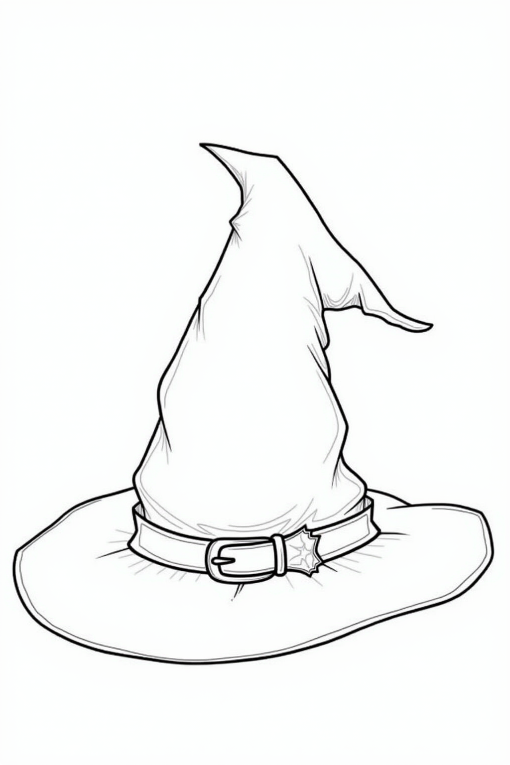 Printable Halloween coloring page of a witch's hat