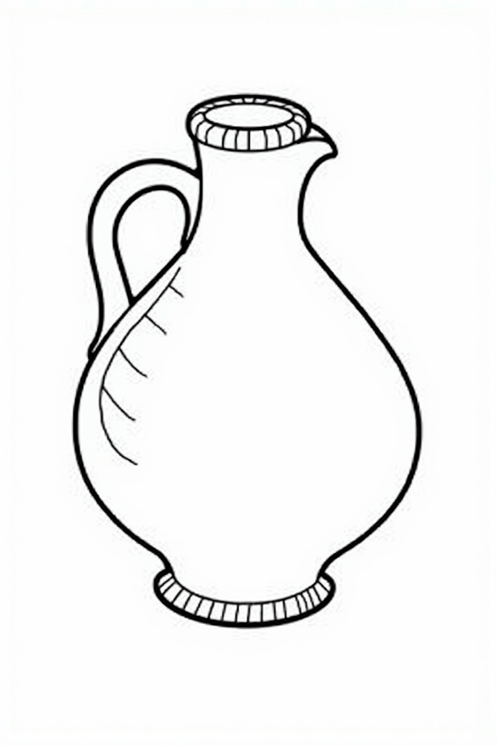 Printable Hanukkah coloring page of an oil jug