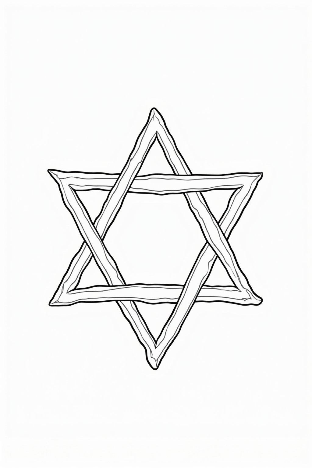 Printable Hanukkah coloring page of a Star of David